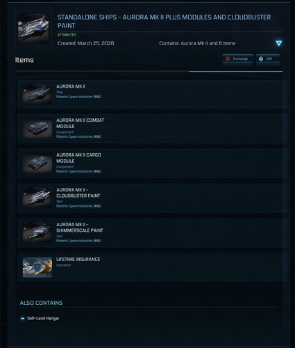 Star citizen aurora ii 2 - mk,
